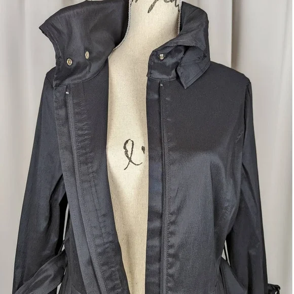 Joseph Ribkoff Black Trench Coat - Picture 14 of 16